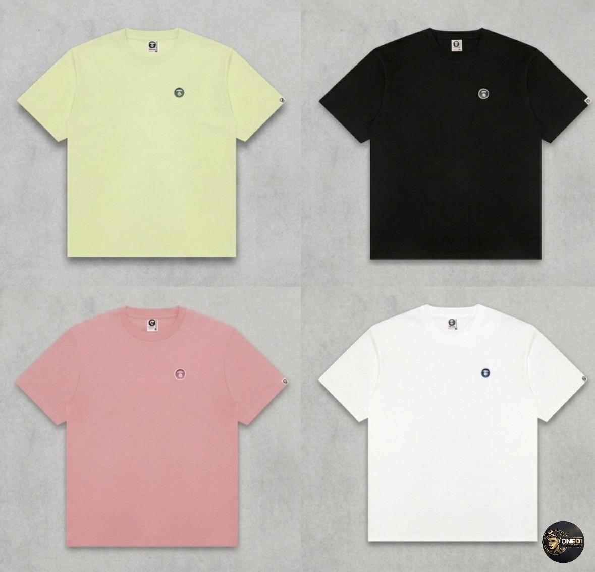AAPE 26ss 胸口小標漸層絨毛短袖